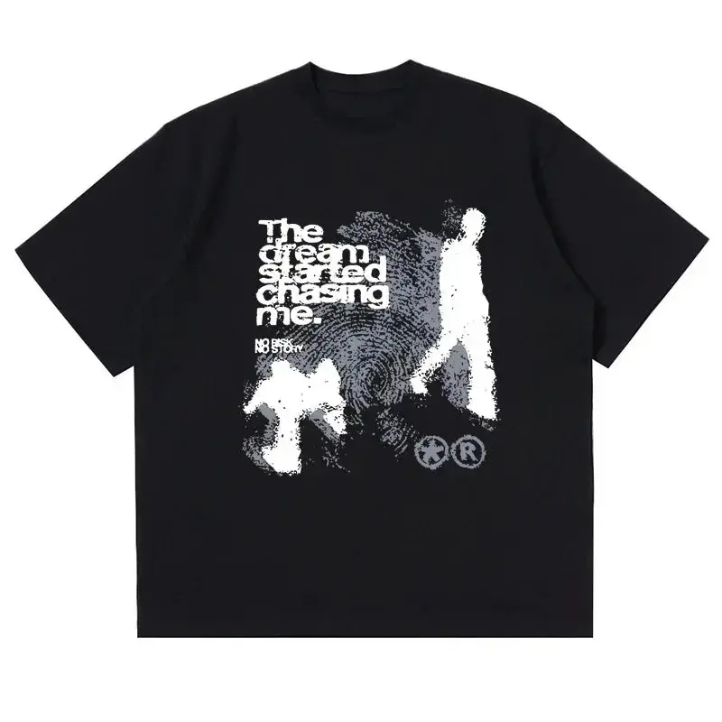 Vintage Shadow Print Y2k Graphic Tees, Y2k Vintage Graphic Tees, Y2k Shadow Shirt, Gift For Men & Women, Menswear Tops Streetwear Black