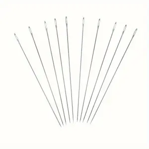 10-Piece Bead Needles Set, Metal Beading Tools for Bracelets and Necklaces, Handmade Jewelry Making Supplies, Essential Craft Materials