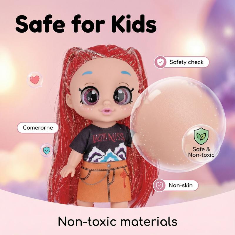 Kpop dolls anime action figure set,7 inch 5 joints can play music,rumi mira zoey dolls,gifts for kids,girls&boys toys