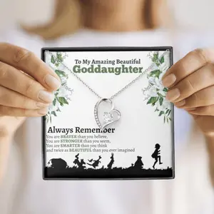 Goddaughter Necklace, Love You To The Moon, Gift From Godmother Necklace