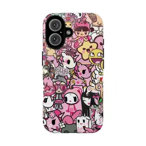 Pinky Colorful Tokidoki Phone Case, Vintage Aesthetic Graphic Tough Phone Case, iPhone17 16  15 14 13 12 11 Pro MaxCover for iPhone 16 Pro MaxPlus Samsung S25 Ultra S24 S23 S22