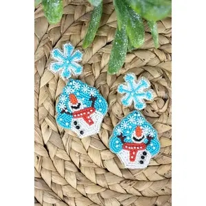 Christmas beaded earrings