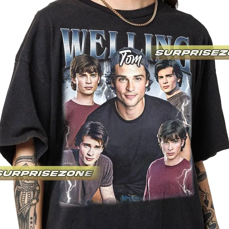 Tom Welling American actor  Unisex Softstyle Vintage Shirt, Gift For Woman and Man Unisex T-Shirt