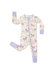 babee Reshinee Zipper Pajamas for Baby Boys, Baby Girls & Newborn, Bamboo Viscose Toddler PJs, Snug Fit, 2-Way Zipper Rompers