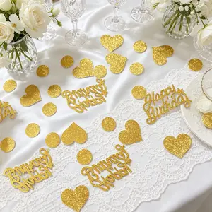 97 Pieces Confetti, Happy Birthday, Heart, Circle Designs, Table Decor, Gift Wrapping, Balloon Filling, Party Supplies
