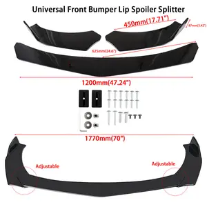 For Toyota Camry 10-17 Front Bumper Lip Splitter Spoiler Body Kit + Strut Rods
