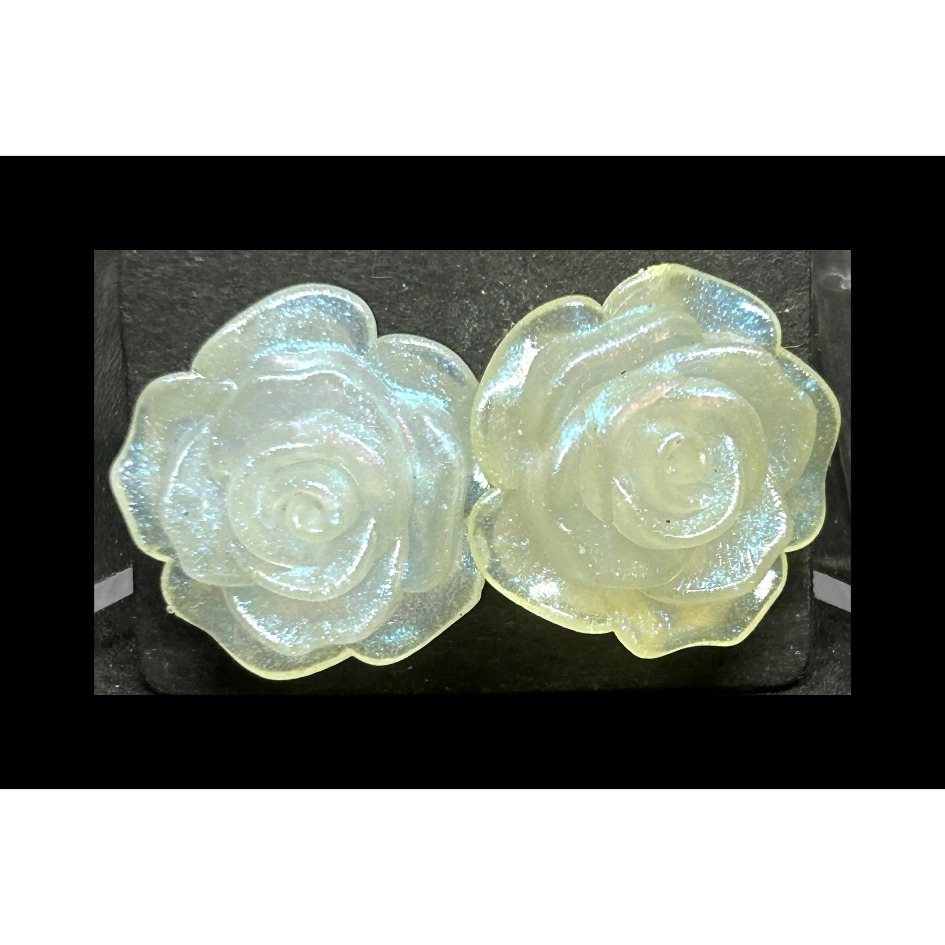 White rose studs