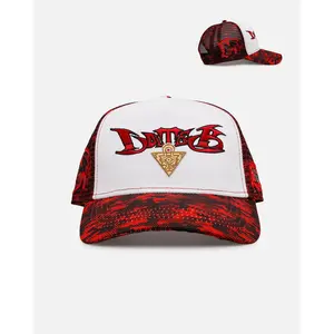 Loiter X Yu-Gi-Oh! Slifer The Sky Dragon Trucker Snapback Hat Red Camo