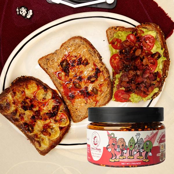 Crunchy Chili Oil，Spicy Chili Crisp, Chili Oil Sauce 6 oz Crunchy Garlic with Chili Oil Mild Flavor Sauce For Chicken Sushi Pasta Salad Noodles Tofu Rice,Flavors by Phoebe,vegan·No MSG·Non-GMO,Sambal cucumbers Original Pepper Sauce Pack jar pack quick fla