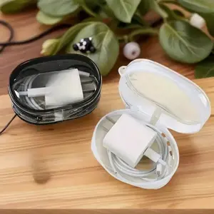 Compact Charger Storage Bag – Travel Cable Organizer with Transparent Design