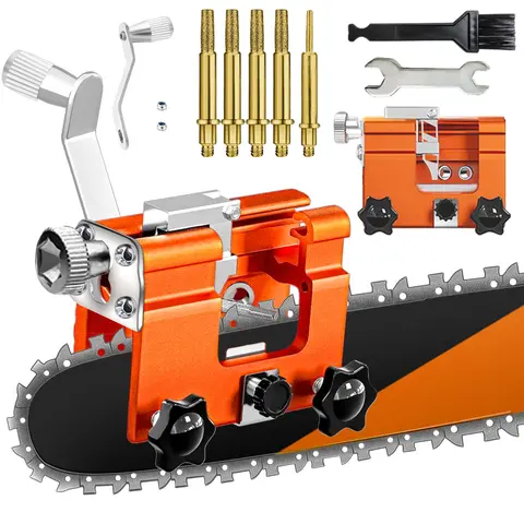 Portable Chainsaw Sharpener, Chainsaw Sharpening Tool, Heavy-Duty Hardware Chainsaw Accessories, Professional Power Tool Accessories for Garden
