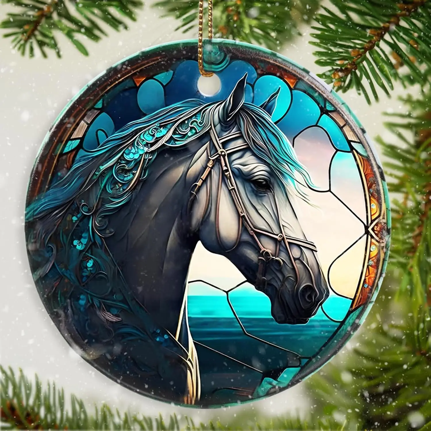 Christmas Horse Ornaments - Horse Lovers Gifts - Keepsake Ornaments for Animal Lovers