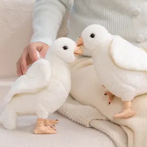22cm Realistic Peace Dove Plush Toy, Cute Soft Stuffed Animal Bird Doll, Perfect Gift for Kids and Friends, Office Desk Decoration