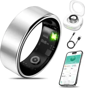 Smart Ring for Women Men, Health Fitness Ring  with Free App No Subscription Fee,Built-in Precision Optical Sensor High Accuracy Smart Health Ring, Heart Rate Blood Pressure Tracker Compatible with Android iOS Bluetooth 5.3 Wearable Ring