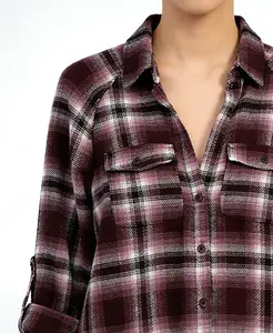 Elderberry Plum Flannel Shirt | Premium Cotton Flannel | Oversized Fit | Retro Fall/Winter Essential