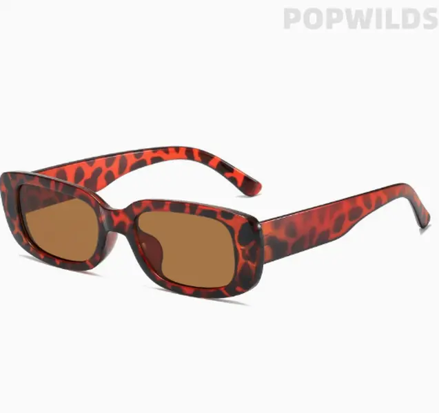 Women's 2026 New Rimmed Retro-Inspired 60s Style All-Over Leopard Print Square Sunglasses - European-American Minimalist Punk Street Style, Tortolette Dark Lens, Lightweight Small Frame, Everyday Outdoor Eyewear for Fashion Enthusiasts & Outfits
