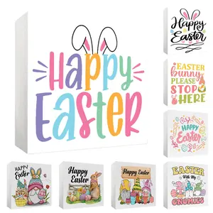 Easter Themed Gift Bag, 1 Count Colorful Happy Easter Desktop Decoration Ornaments, Holiday Gift for Party, Home Decoration