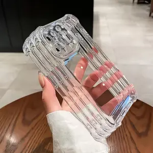Set of 3 Shock-Resistant Protective TPU Transparent Phone Cases Compatible with for iphone Models 17,16, 15, 14, 13,  Pro Max, Phone Case Shockproof, Curved AntiFall Phone Case, Camera Protector, Smooth Surface, Slim Case