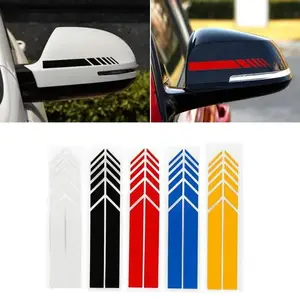 Auto Car Sticker Non Fading Fashion Color Stripe Car Sticker Racing Strips Side Rear View Mirror Decor Decal Automobile Decals