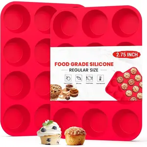 2 Pack  Muffin Pan & Cupcake Pans for Baking - 12 Cup Regular Size  Egg Bites Molds