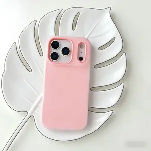 New Fashion Frosted Jelly Surface Colorful 2-in-1 Baby Pink iPhone 17 Pro Max Case for 17Promax 17Pro Air Plus 11-16 16Pro Phone Cover Anti-Drop Protection