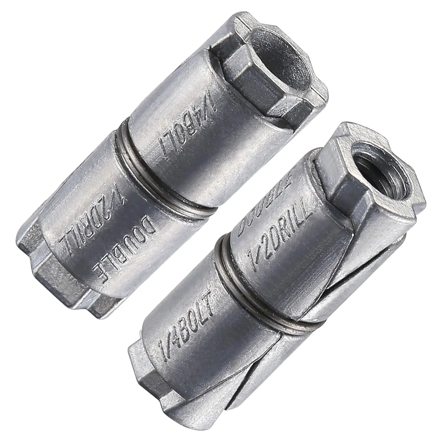 (25 ) 1/4x1-1/4 Outer diameter1/2 Double Expansion Anchor, Zinc Plated Double Expansion Shield Anchors, Double Expansion Shields,for Masonry, Concrete, Brick or Block