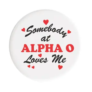 Alpha Omicron Pi Love Me Sorority Button