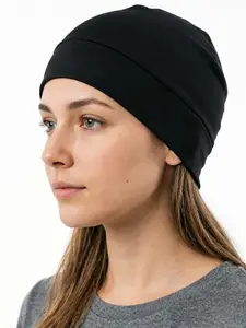 Men Women Skull Cap Lightweight Material Helmet Liner, Breathability Feature Plain Design, Casual All Season Wear, Slim-Fitting Headwear