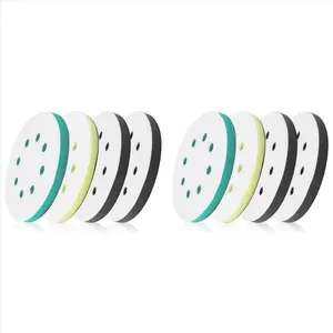 8 Pack Foam Sanding Pads for Orbital Sander, 5 Inch 8 Holes Orbital Sander Surfprep Foam Pad