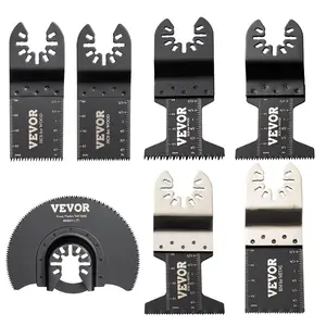 VEVOR 50 PCS Quick-Release Oscillating Multitool HCS Cutting Blades Kit for Wood, Plastic, Metal, Nails, Bolts, Compatible with Dewalt, Dremel, Fein, Worx