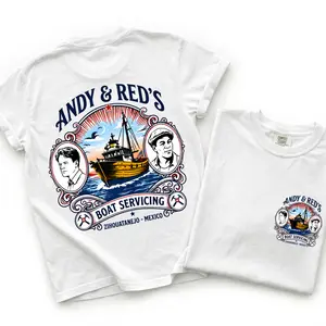 [Comfort Colors] Shawshank Inspired Andy And Red’s Boat Servicing Shirt, Zihuatanejo Mexico 4th Of July Movie Fan Tee, Classic Film Freedom Graphic T-Shirt