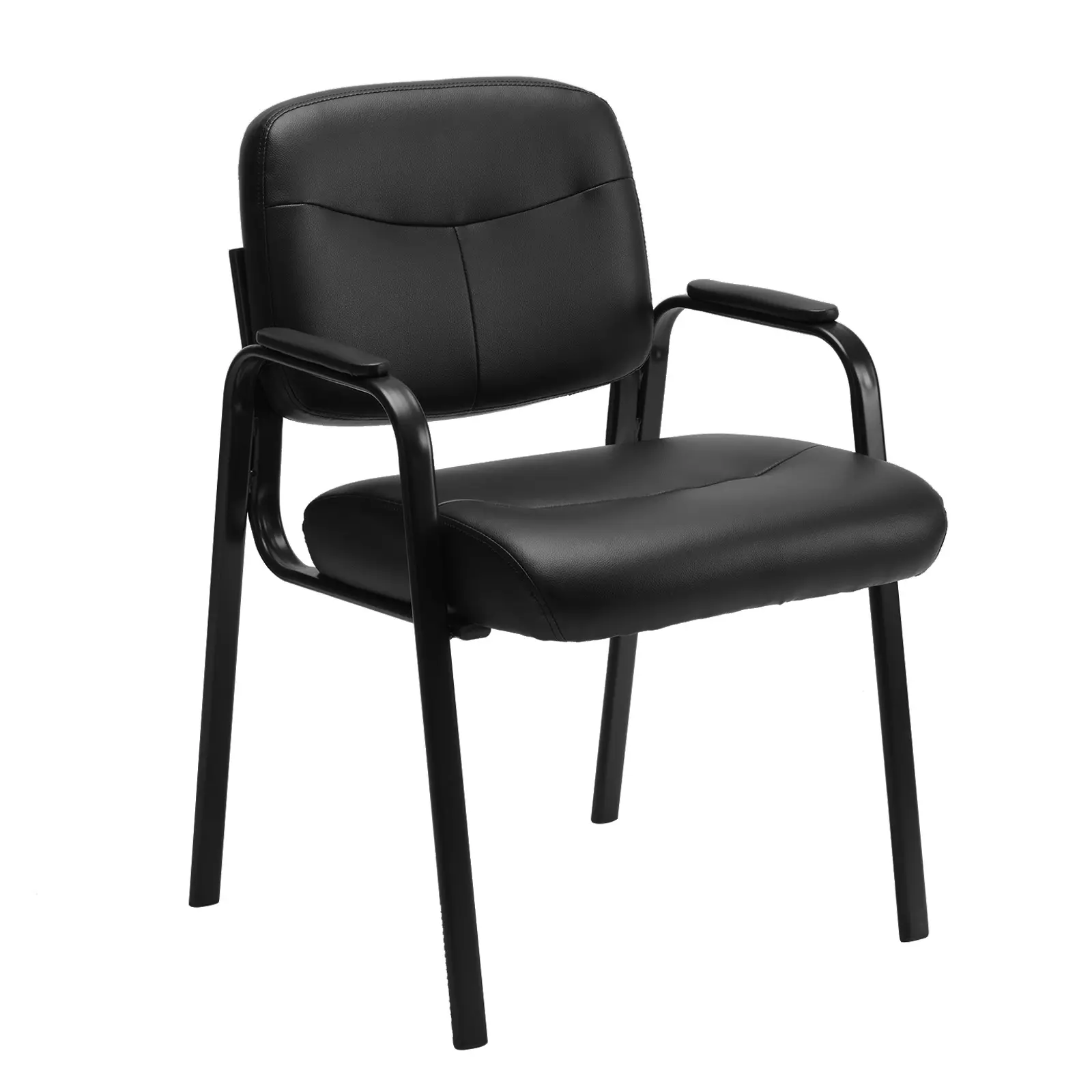 Office Conference Chairs, PU Leather Guest Chairs with Padded Seat & Back for Reception, Lobby, Clinic, 300lbs Capacity, Easy Assembly