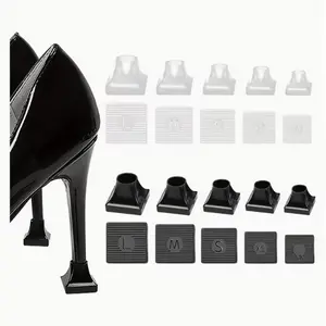 10 Pairs High Heel Protectors 5 Sizes Heel Repair Caps Covers & Heel Stoppers Heel Cover Replacement Tip Caps for Outdoor Weddings/ Stop Sinking at Grass/ Gravel/ Bricks and Cracks