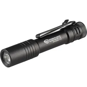 Streamlight 66320 MacroStream USB 500-Lumen Rehargeable Compact Flashlight with Wrist Lanyard, Hat Clip and USB Cord, Black