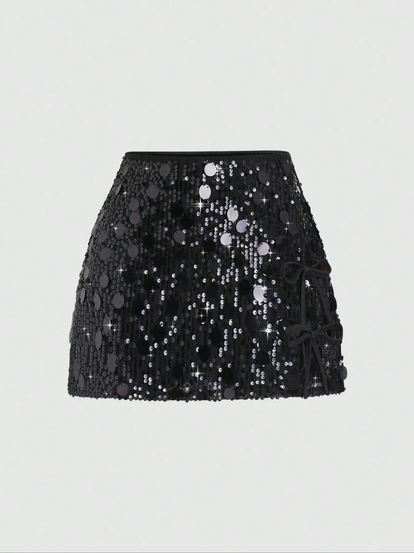 Elegant Glam Aesthetic Sequined Shimmer Slim Short Skirt for Women, Fashionable Skirt, Autumn Winter Chic Fashion, Includes Safety Pants, Perfect for Parties, Stylish Half-Length Dress