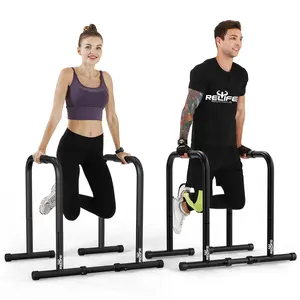 Relife Sports Dip Stand Heavy Duty Fitness Dip Station Adjustable Sturdy Parallette Push Up Stand for Home Gym Ultra Durable Dip Bar with Stable Design for Intense Workout Functional Heavy Duty Stabilizer Exercises at Home