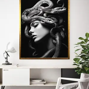 Medusa Wall Art, Greek Mythology Wall Art, Woman with Snake Head Poster Art,medusa Wall Art Poster - Ancient Greek Mythology,ready to Hang, Room Decor, Unframed
