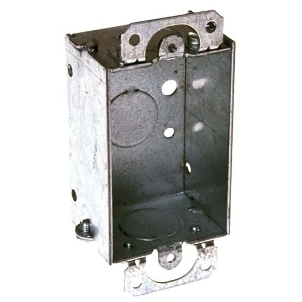 212 MAIN Gangable Single Gang Steel Electric Switch Box, Hubbell Raco Design, Fire-Rated, UL Listed, with Conduit Knockouts for House Wiring, Houses Wiring