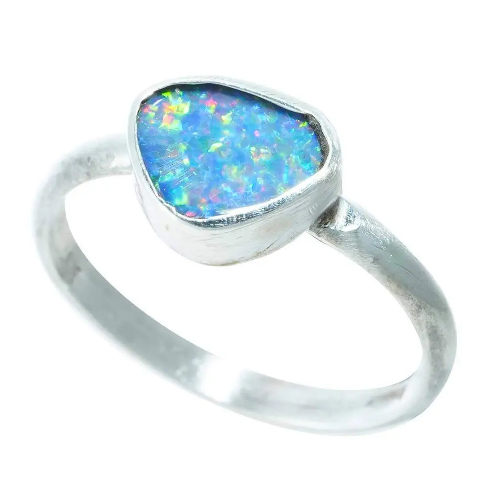 CHROMATIC PALLETE STERLING SILVER AUSTRALIAN OPAL RING