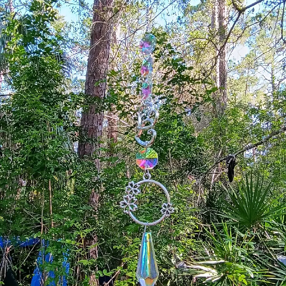 Crystal Sun Catcher, Hanging Prism Decoration for Windows, Colorful Light Refracting Ornament