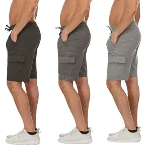 (3-Pack) Men's Moisture-Wicking Shorts With Cargo Pockets