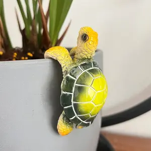 Marine Animal Sea Turtle Resin Sculpture Ornament Garden Courtyard Flower Pot Hanging Decoration