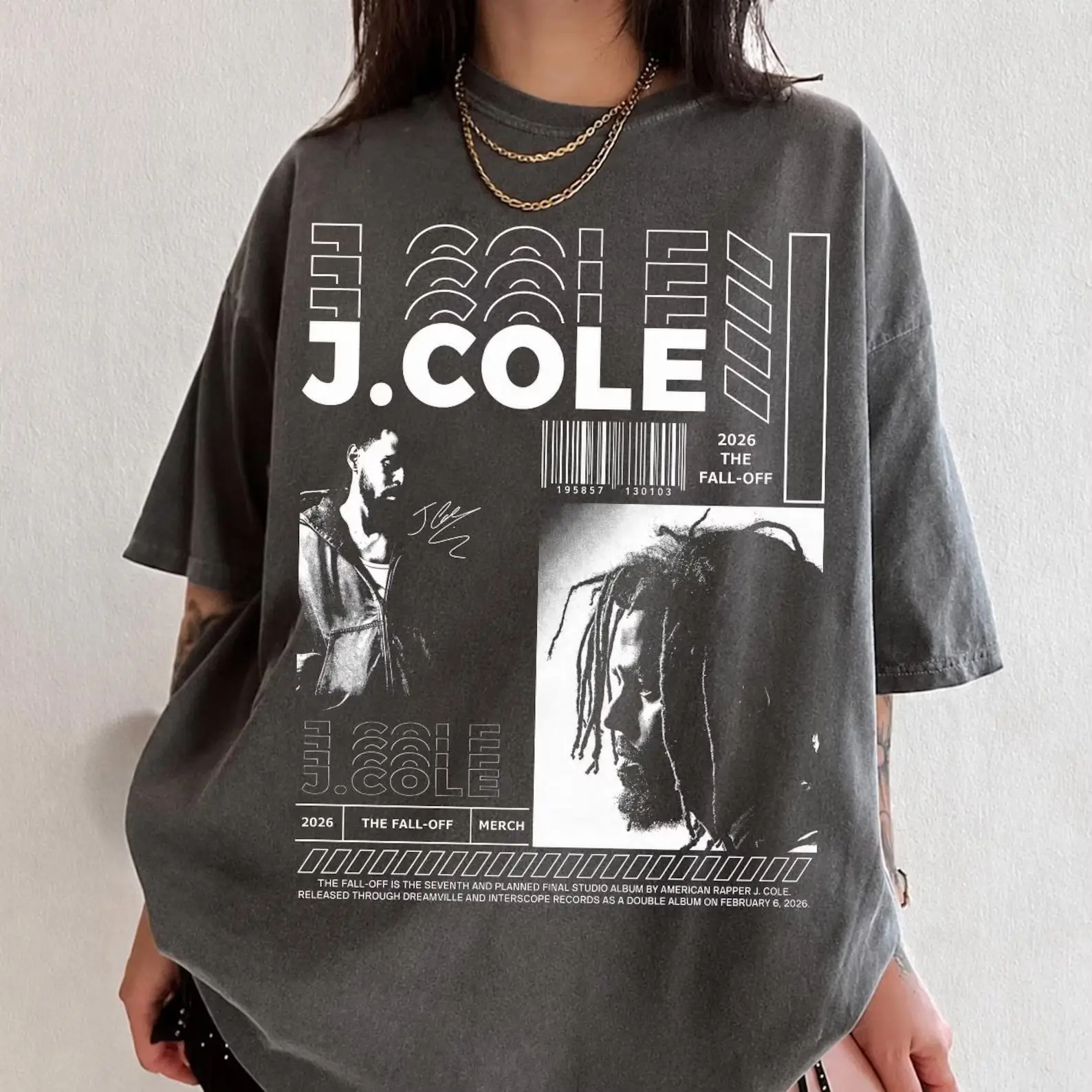 Comfort Colors J Cole The Fall-Off Shirt, Album Tee, Vintage T-Shirt, , Hip Hop Rap Fan Gift
