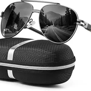 Polarized Aviator Sunglasses for Men Women- Fashion Shades Retro Sun Glasses Driving Fishing Golf UV Protection