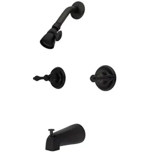Kingston Brass  Twin Handles Tub-Shower Faucet - Oil Rubbed Bronze Finish