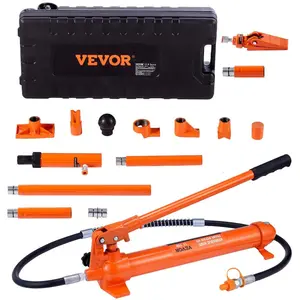 SummerWinsVEVOR 12 Ton Porta Power Kit, Hydraulic Ram with Pump with 4.6 ft/1.4 m Oil Hose, Portable Hydraulic Jack with Storage Case for Automotive, Garage, Farm, Mechanic (26455 LBS), Portable Automotive Liftdealsforyoudays