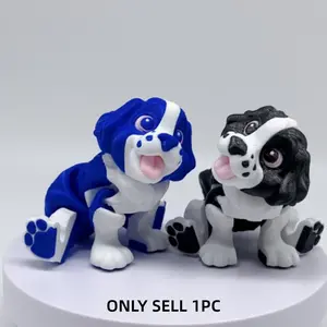 3D Printed Springer Spaniel Dog Figurine, Lifelike Pet Sculpture, Decorative Figurines, Cute Collectible Figurines, Perfect Birthday Gift for Dog Lovers, Collector Item, Blue