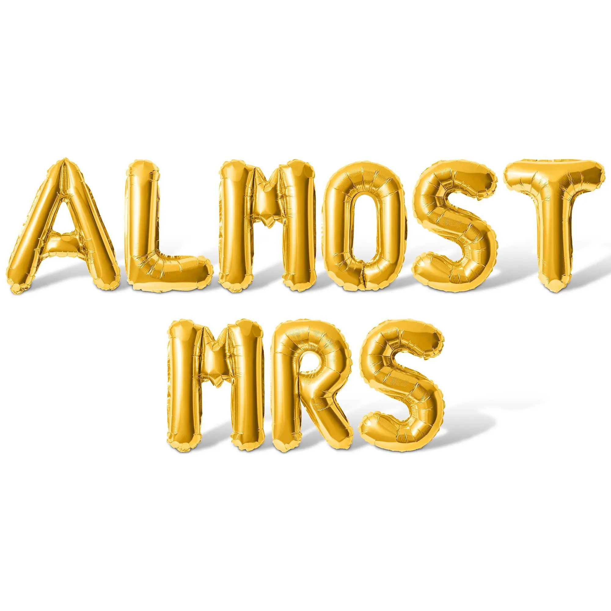 Letter Balloons - ALMOST MRS 16" Inch Alphabet Letters Foil Mylar Balloon Bachelorette Party Banner