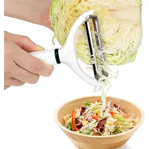 2 count Cabbage Shredder Slicer Peeler for Coleslaw, Cabbage  Grater Shredder for Sauerkraut, Large Y Peeler Wide  Vegetable Peeler, White with Green