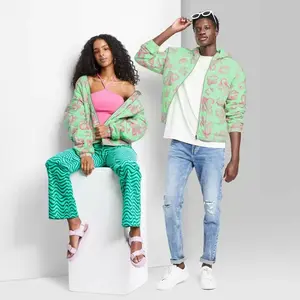 Hooded Quilted Jacket - Wild Fable Mint Green Floral S Womenswear Coats Womenswear Coats Tops Underwear Lady Comfort